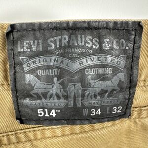 LEVIS 514 Jeans Men 34X32 Beige Classiccore Outdoor Chore Straight Leg Casual